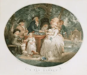 Ein Teegarten, graviert von Francois David Soiron, 1790